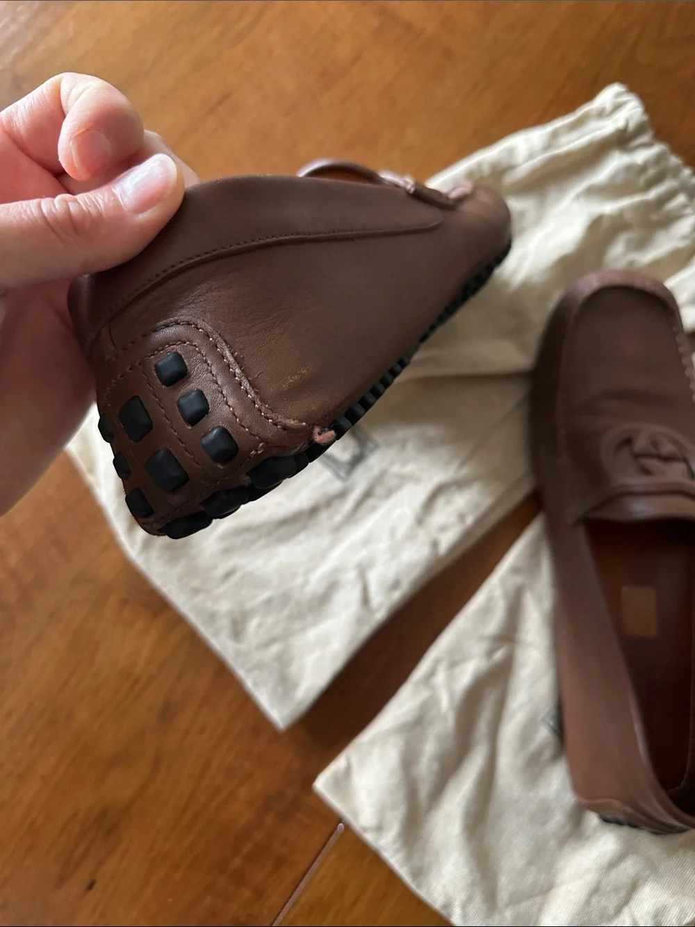 Gucci brown leather